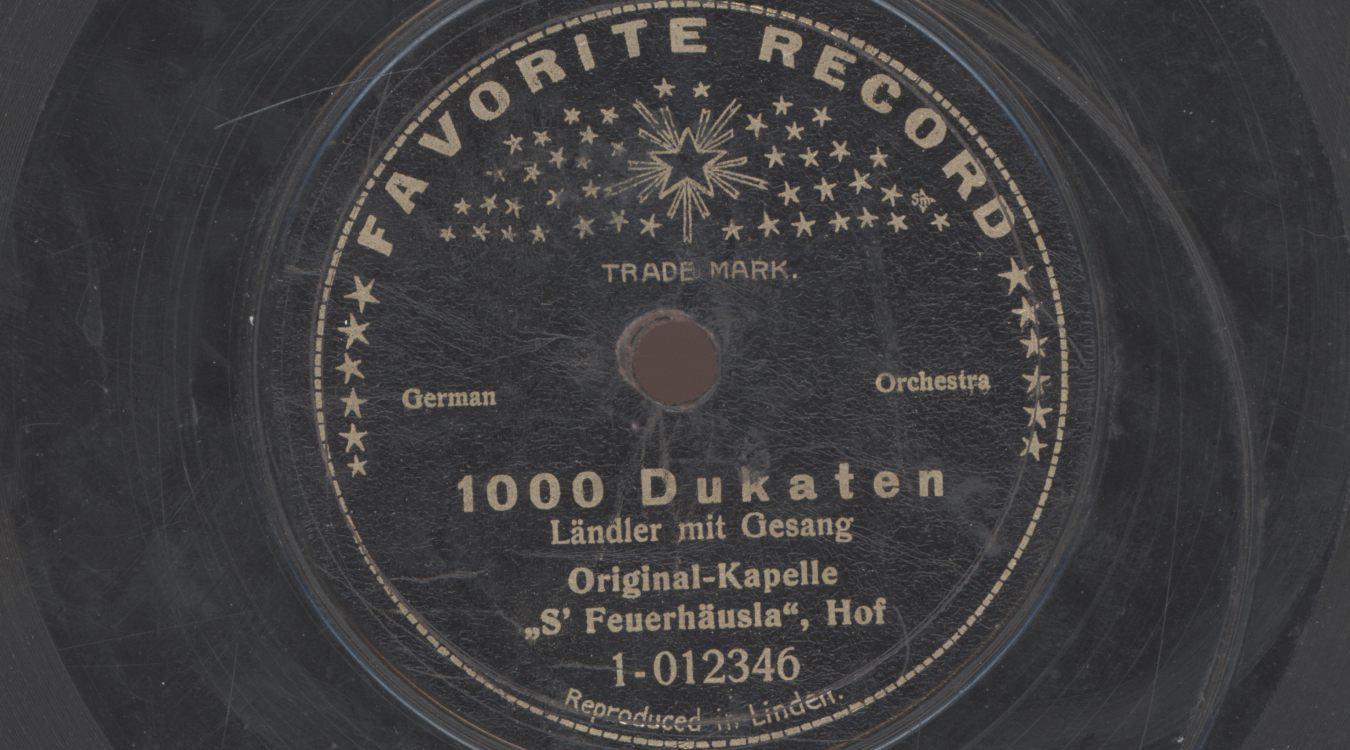 Historische Schallplatte Historische Schallplatte