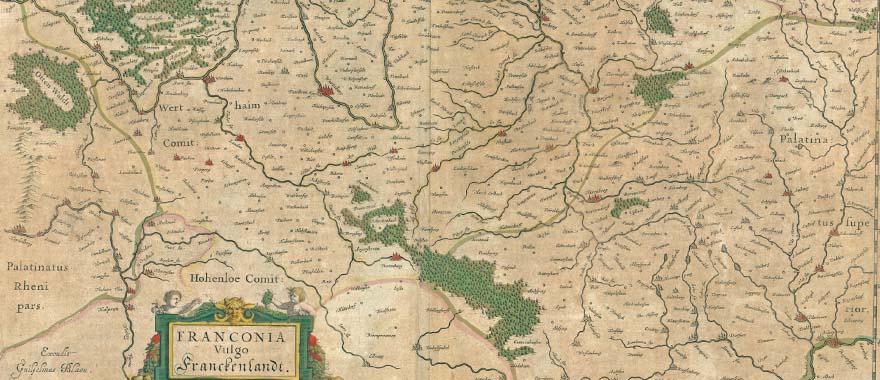 Eine alte Karte von Franken